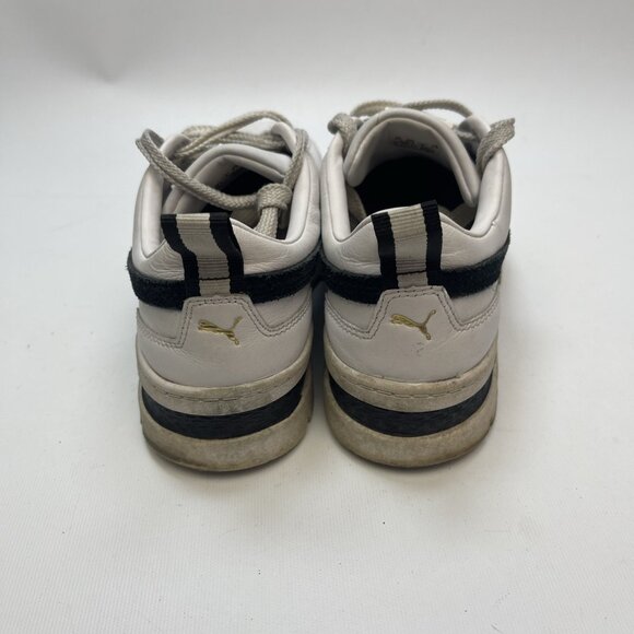 Puma Mayze Platform Womens Size 7 US White Black Athletic Leather Shoes Sneakers - Picture 3 of 14